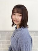 切りっぱなしボブ×ニュートラルブラウン