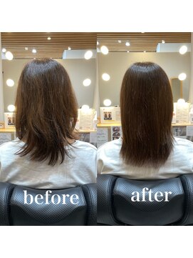 ツヤと髪 クリム(crim) クセ髪ヘアエステ　ミディアム　白髪染め　30代 、40代、20代