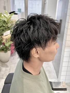 ショートマッシュ×ツイストスパイラルパーマ