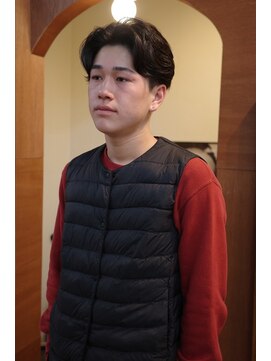 エディ(Edy) センターパートニュアンスパーマ眉毛カット韓国ヘアカルマヘア