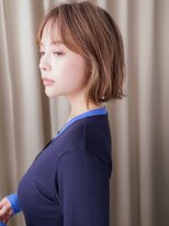 カバーヘアアンドスパ ブリス 浦和(COVER HAIR&SPA bliss) コーラルベージュブリーチなしくびれレイヤーボブZ浦和30代40代