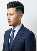 ツーブロックスキンフェード外国人風バーバースタイル刈り上げ