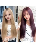 あるじゃんすー 天神店&nbsp;カシスプラム#シールエクステ#ダークパープル#暗めカラー#天神