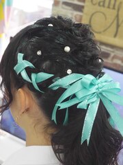 リボンヘアセット