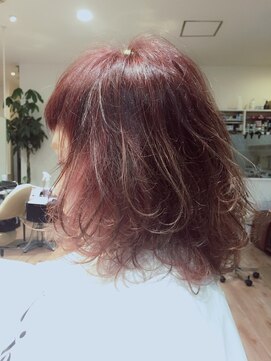 ノーブル 白金台店(Noble by PROGRESS) お客様 ピンクバイオレットゆるふわウェーブ