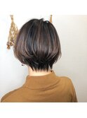 ピンクブラウン×バレイヤージュ