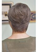 白髪率70%ショートグレージュ