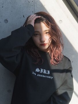 レミ(lemi est) くすみカラー◆チェリーレッドミディ