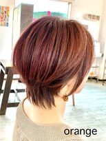 オレンジ(orange)&nbsp;【orange大分賀来】耳かけショートウルフスタイルピンクベージュ