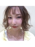 外ハネミックス巻きボブ