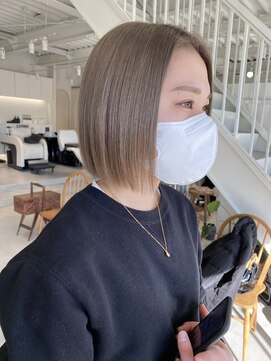 グリーン(green) ぷつっとbob *ミルクティーベージュ bymisaki