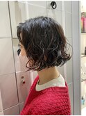 低温 デジタルパーマ ボブ