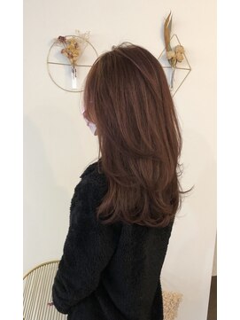 キャンバス(CANVAS) 【CANVAS】ピンクベージュ・ロングレイヤー