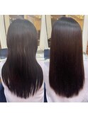 髪を傷ませない髪質改善ストレートコース