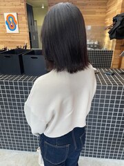 ショコラブラウン/レイヤーボブ/活性ケラチン/髪質改善