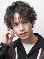 オーシャントーキョー(OCEAN TOKYO)&nbsp;波巻きパーマセンターパートツーブロックコンマバング韓国黒髪