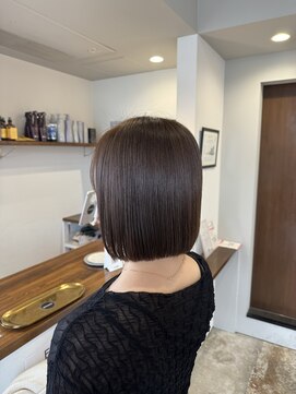 エファッセ 鴻巣2号店(efface) 赤み消しカラー×暗髪×ボブ×ナチュラルカラー×艶髪