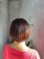オーストヘアー リュウール(Aust hair Lueur) 大人ボブ ピンクブラウン