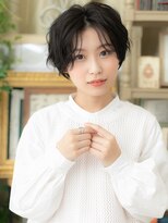 カバーヘア ブリス 上尾西口店(COVER HAIR bliss)&nbsp;黒髪セミウェットくせ毛風小顔ショートウルフh3上尾20代30代40代