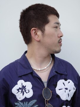 サンアタゴノット(san.atagonot) 男らしいハサミ坊主スタイル/メンズカット/ブリーチなしカラー