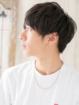 グルーミングサロン バーバー キャッスル 北浦和西口(Grooming salon Barber Castle) ダークアッシュ斜めバングメンズショートY北浦和