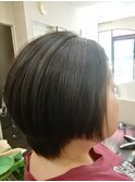 30代40代50代/縮毛矯正で作る小顔ショートボブ