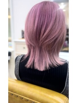 グラスペディア(graspedia) ハイトーン/ペールカラー/ペールピンク/透明感/ウルフカット