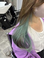 ファビ 渋谷(Fab)&nbsp;くびれヘア/暗めカラー/アプリコットオレンジ/縮毛矯正