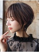 大人可愛い30代40代50代小顔◎マッシュショートボブウルフカット