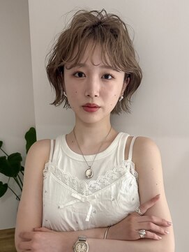 ラフ 新宿(Laff) 切りっぱなしボブ　ボブパーマ　ヘアアレンジ　小顔ヘア　パーマ