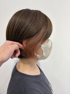 ルシエル バイ カトレアグループ(Le Ciel) インナーカラー／インナーオレンジ/ショートイヤリングカラー