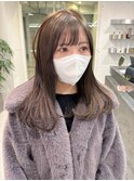 ブリーチなし/オリーブ/グレージュ/ダブルカラー/透明感カラー