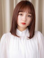 カバーヘア ブリス 志木南口駅前店(COVER HAIR bliss)&nbsp;バーガンディ酸熱トリートメント姫カット艶感ストレート20代W