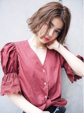 カナン 銀座(CANAAN) 切りっぱなしボブ☆ラベンダーアッシュ　ワンレン