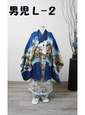 レンタル番号　男児L-2(青兜)　七五三レンタルネット予約対象外