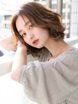 ラフィス ヘアールーチェ 樟葉店(La fith hair luce) 【La fith】ボブルフ×ベージュカラー