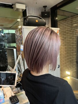 ラフ(LAFF) #黒髪#ボブルフ#ネビージュ#小顔#ワンレン