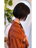 ★小顔愛されショートボブ大人ガーリーチョコレート★Gokan/YAGI
