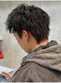 スパイキーショート×ピンパーマ
