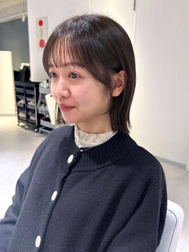 アム(amu) くびれボブ/顔まわりカット/シースルーバング/ぷつっとボブ