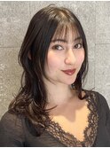 姫カットレイヤーロングミディアムハッシュカット