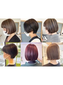 品のある小顔ショート～可愛いミニボブまで◆カラーで差がつく似合わせstyle