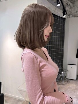 黒髪/クラゲヘアー/オリーブグレー/小顔/ココアベージュ/栄