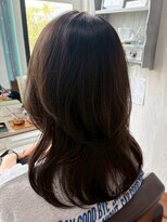 コルテ 倉敷西坂店(CoRte.) チャコールグレージュ/くびれレイヤー/大人セミディ/ネオウルフ