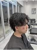 シャドウパーマ大宮ツーブロックテーパーフェード