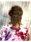 ゆかたの着付けとヘアセットは岡山表町のヘアースペースムーンへ