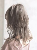オーブ ヘアー レーヴ 自由が丘店(AUBE HAIR reve) 【AUBE HAIR】フォギーミルクベージュ_フリンジソフトウェーブ