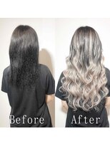 エクステ専門店あるじゃんすー 広島店&nbsp;ピンクベージュグラデーション#シールエクステ#小顔ヘア#広島