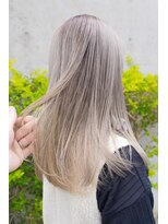 デビュー ヘアーメイク&nbsp;グレージュカラー　ロング