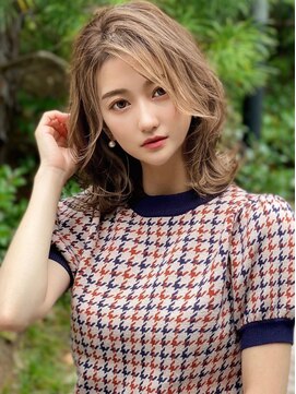 サードバイローラン(THiRD by ROULAND) デジタルパーマミニウルフテラコッタくすみブルー20代30代40代